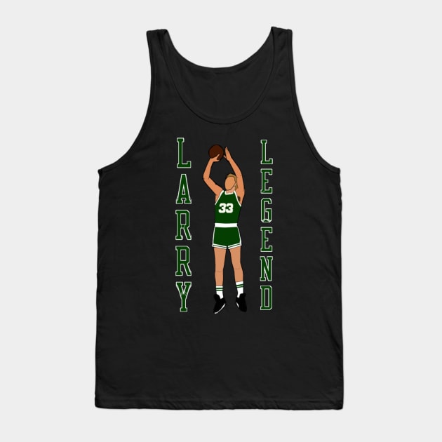 Larry Bird Larry Legend - Boston Celtics Tank Top by IveyEricssonArt